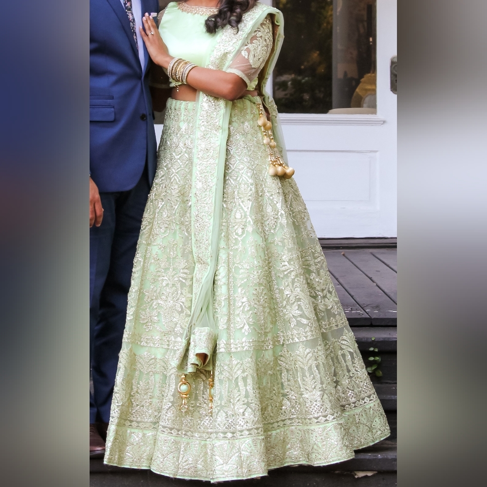 Green Indian Lehenga